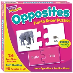 TREND Fun to Know Ages 3 and Up Opposites and Position Words Matching Game Puzzles