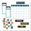 TREND 30-Piece 18 in. x 26.5 in. Bold Strokes Wipe-Off Calendar Bulletin Board Set - Assorted Colors