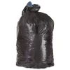 Trinity Plastics 23 in. x 46 in. 45 gal. 1.25 mil Flat Pack Low-Density Can Liners - Black (100/Carton)