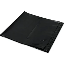 Trinity Plastics 43 in. x 47 in. 56 gal. 1.6 mil Flat Pack Low-Density Can Liners - Black (100/Carton)