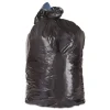 Trinity Plastics 23 in. x 46 in. 45 gal. 1.6 mil Flat Pack Low-Density Can Liners - Black (100/Carton)