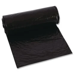 Trinity Plastics 23 in. x 46 in. 45 gal. 1.6 mil Flat Pack Low-Density Can Liners - Black (100/Carton)