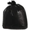 Trinity Plastics 33 in. x 39 in. 33 gal. 1.25 mil Flat Pack Low-Density Can Liners - Black (100/Carton)
