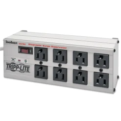 Tripp Lite 8 AC Outlets 12 ft. Cord 3,840 J Isobar Surge Protector - Light Gray
