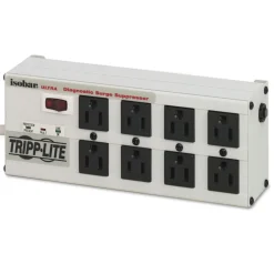Tripp Lite 8 AC Outlets 12 ft. Cord 3,840 J Isobar Surge Protector - Light Gray