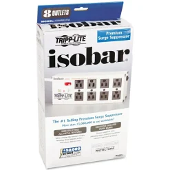 Tripp Lite 8 AC Outlets 12 ft. Cord 3,840 J Isobar Surge Protector - Light Gray