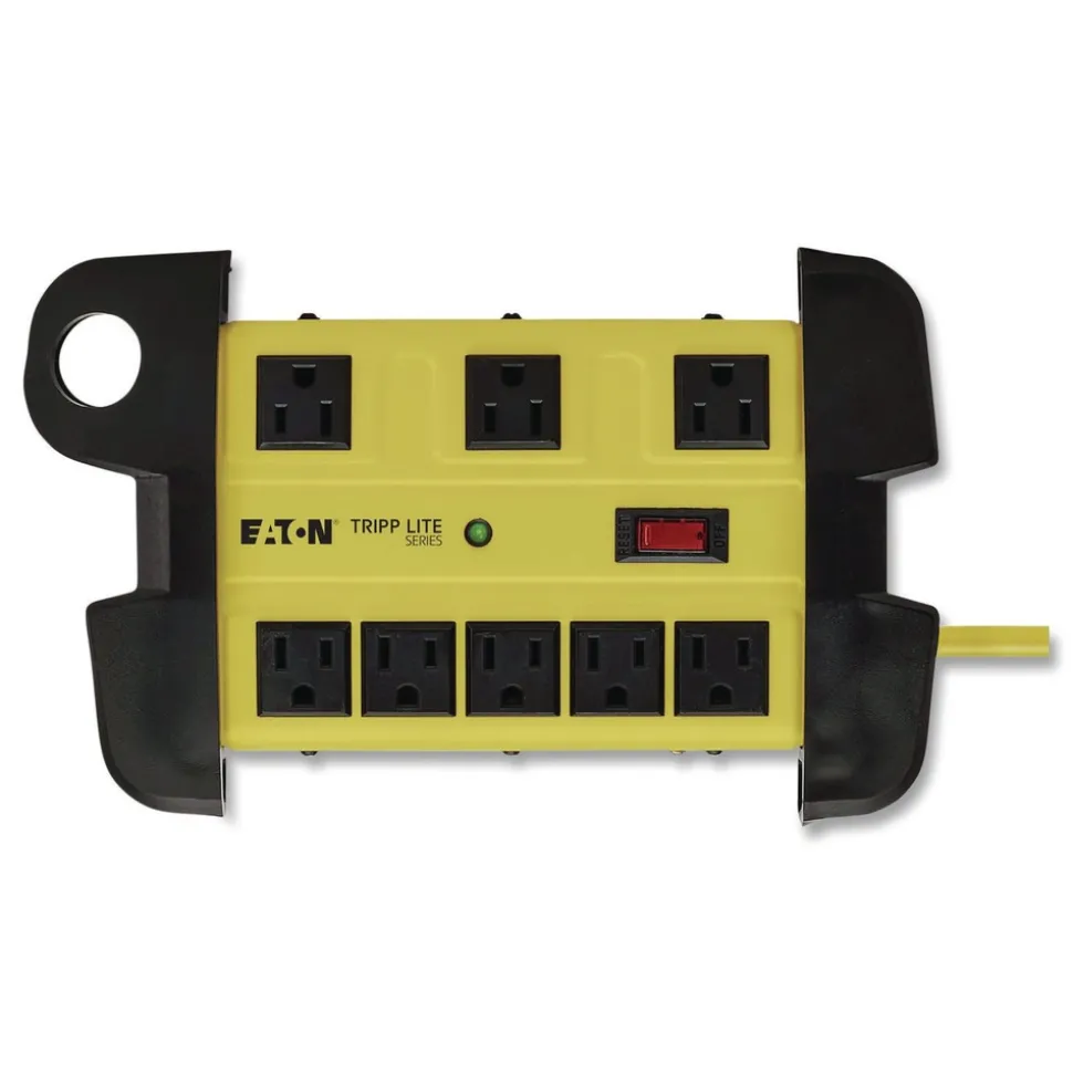 Tripp Lite 8 AC Outlets 12 ft. Cord 1500 J Protect It! Industrial Safety Surge Protector - Yellow/Black