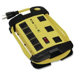 Tripp Lite 8 AC Outlets 12 ft. Cord 1500 J Protect It! Industrial Safety Surge Protector - Yellow/Black