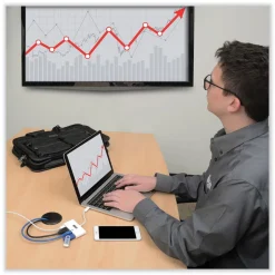 Tripp Lite 3 in. USB-A/USB-C PD Charging/Gigabit Ethernet USB 3.1 Gen 1 USB-C to HDMI Adapter - White