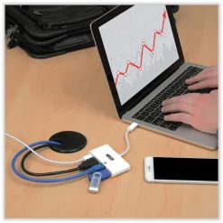 Tripp Lite 3 in. USB-A/USB-C PD Charging/Gigabit Ethernet USB 3.1 Gen 1 USB-C to HDMI Adapter - White