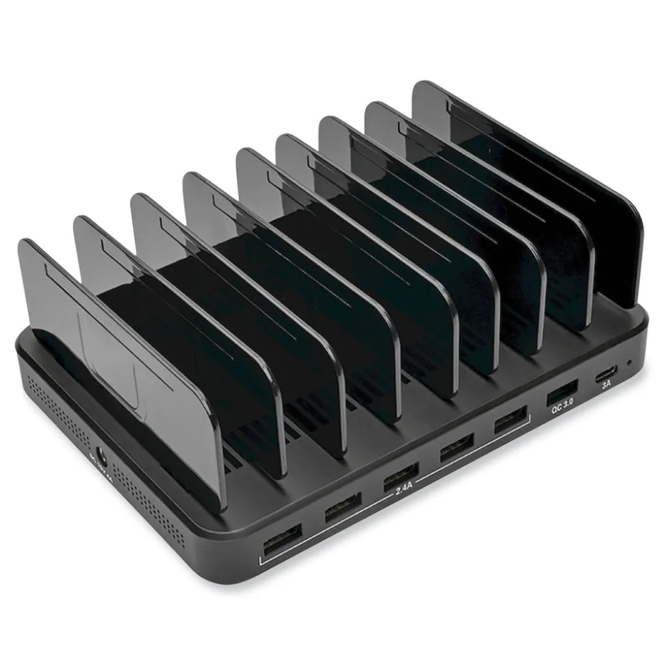 Tripp Lite 4.9 in. x 2.6 in. x 6.6 in. 7 Devices USB Charging Station with Quick Charge - Black