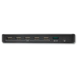 Tripp Lite 4.9 in. x 2.6 in. x 6.6 in. 7 Devices USB Charging Station with Quick Charge - Black