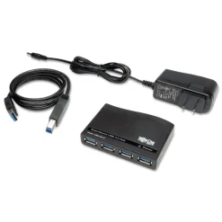 Tripp Lite 4 Ports USB 3.0 SuperSpeed Hub - Black