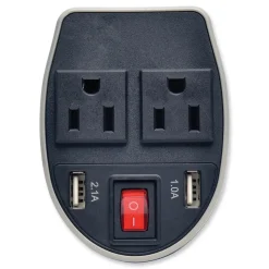 Tripp Lite PowerVerter 200 W Ultra-Compact Car Inverter with Two AC Outlets/Two USB Ports