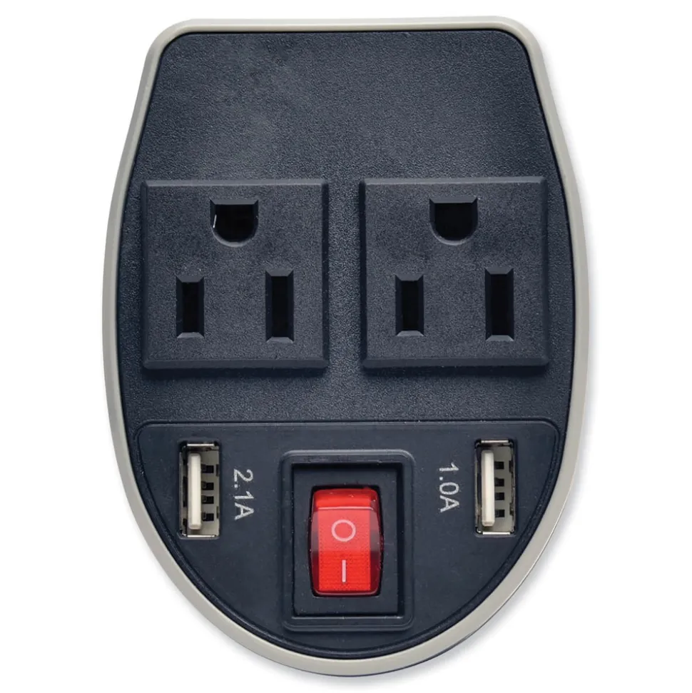 Tripp Lite PowerVerter 200 W Ultra-Compact Car Inverter with Two AC Outlets/Two USB Ports