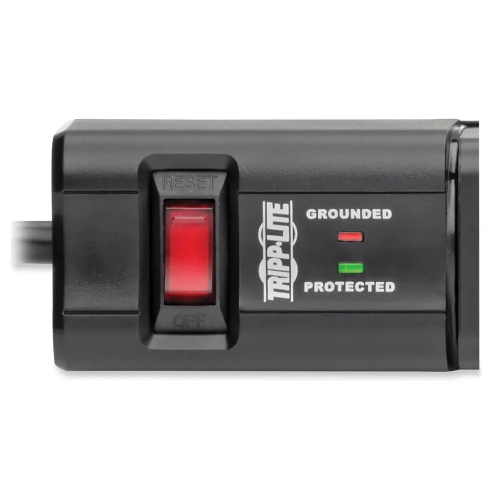 Tripp Lite Protect It! 8 ft. Cord 6 AC Outlets/2 USB Ports 1,080 J Surge Protector - Black