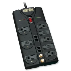 Tripp Lite Protect It! 10 ft. Cord 8 AC Outlets 3,240 J Surge Protector - Black