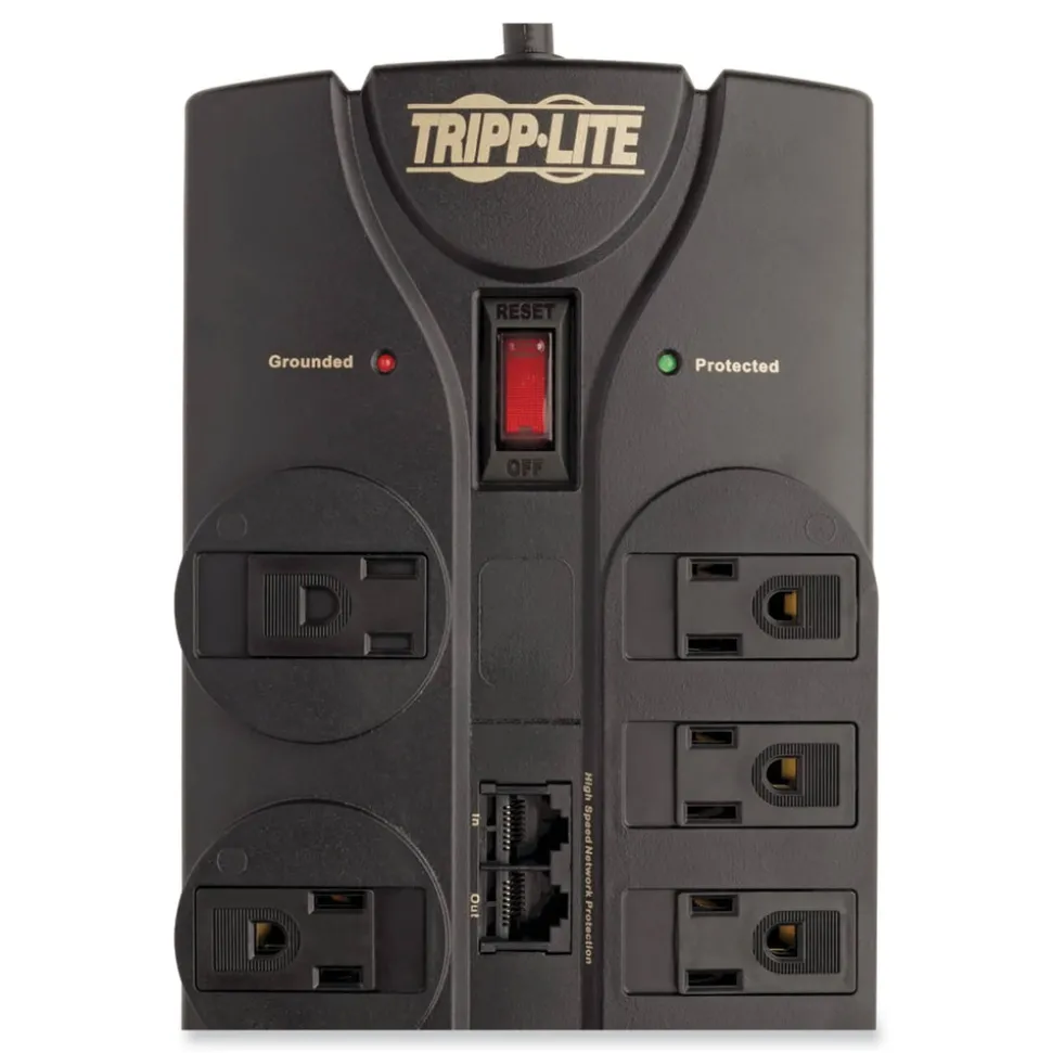 Tripp Lite Protect It! 10 ft. Cord 8 AC Outlets 3,240 J Surge Protector - Black