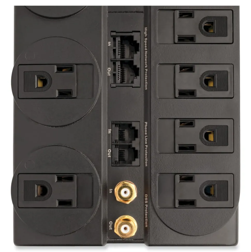 Tripp Lite Protect It! 10 ft. Cord 8 AC Outlets 3,240 J Surge Protector - Black