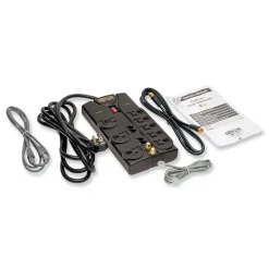 Tripp Lite Protect It! 10 ft. Cord 8 AC Outlets 3,240 J Surge Protector - Black