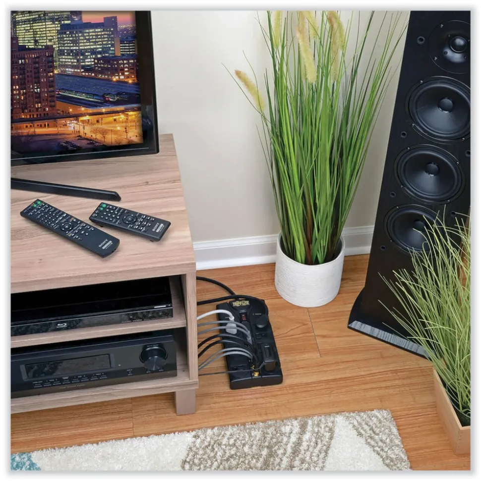 Tripp Lite Protect It! 10 ft. Cord 8 AC Outlets 3,240 J Surge Protector - Black