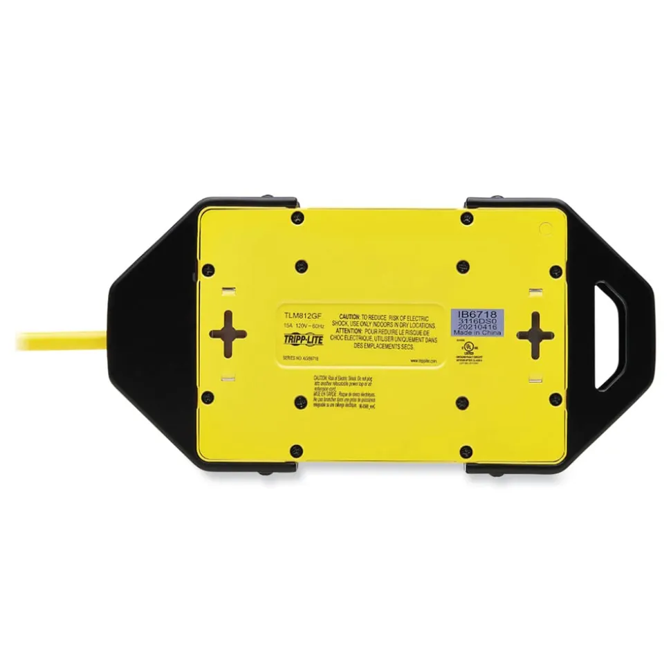 Tripp Lite Protect It! 8-Outlet Safety Power Strip with GFCI Plug and 12 ft. Cord - Yellow/Black