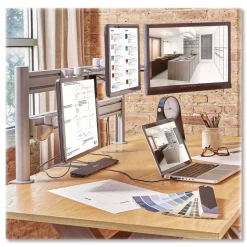 Tripp Lite Single-Extension Monitor Mount for Slat Wall System for 32-in TVs 4.9w x 4.7d x 14.2h Silver Supports 22 lb