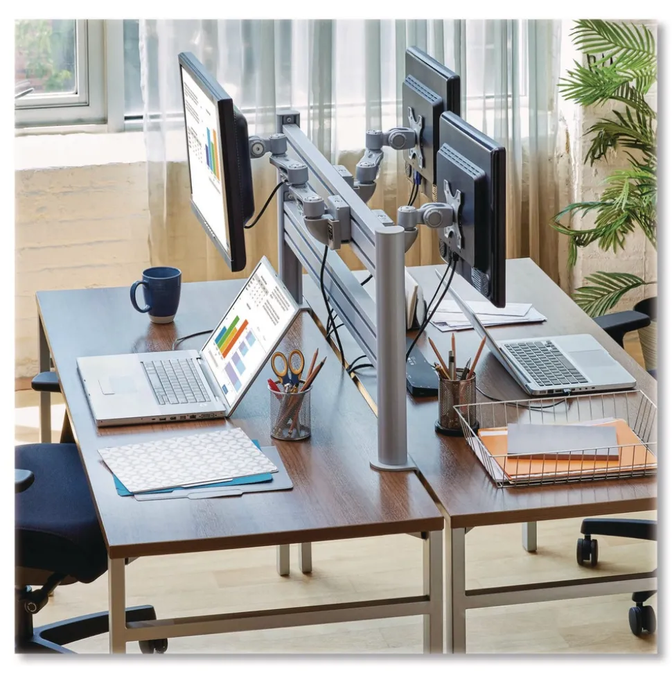 Tripp Lite Single-Extension Monitor Mount for Slat Wall System for 32-in TVs 4.9w x 4.7d x 14.2h Silver Supports 22 lb