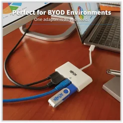 Tripp Lite USB-C 4K HDMI USB-A PD Charging 4K Dock with Charging and Ethernet - White