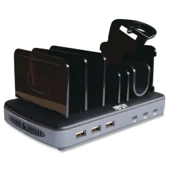 Tripp Lite 120W Multi-Device Charging Station with Storage 6 Devices 7.3 x 4.45 x 1.33
