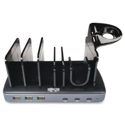 Tripp Lite 120W Multi-Device Charging Station with Storage 6 Devices 7.3 x 4.45 x 1.33