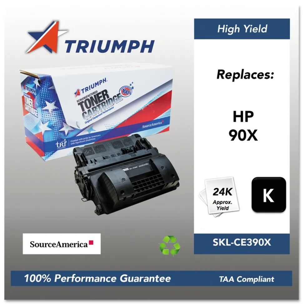 Triumph Remanufactured CE390X (90X) 24,000 Page-Yield High-Yield Toner - Black
