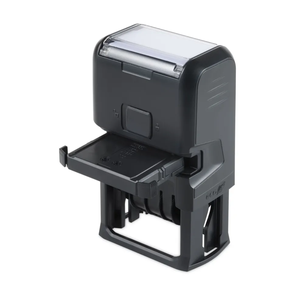 Trodat 1.63 in. x 1 in. Printy Economy 5-in-1 Self-Inking Date Stamp - Blue/Red