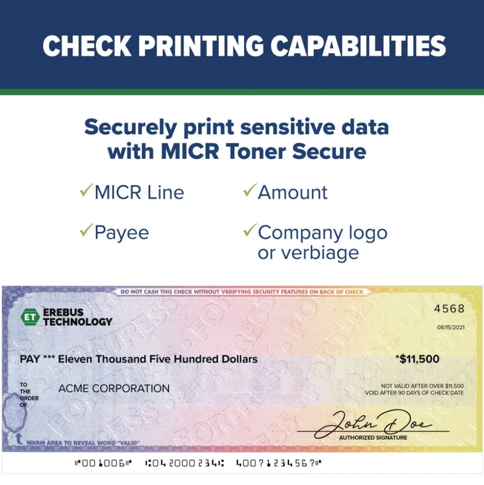 TROY MICR Laser Printer with Locking Tray