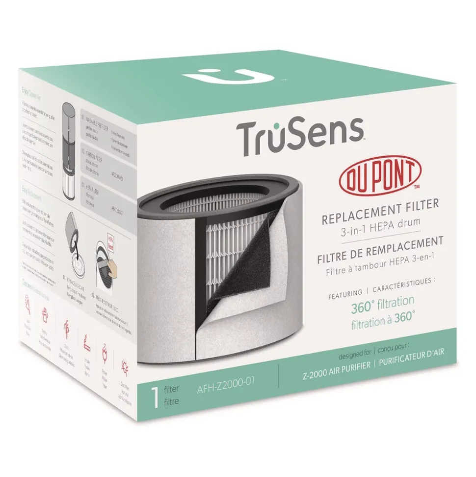 TruSens 7.9 in. Carbon and HEPA Replacement Filters for TruSens Purifiers