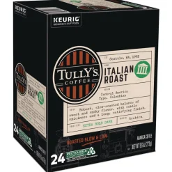 Tully's Coffee 5000330029 Coffee K-Cups - Italian Roast (96/Carton)
