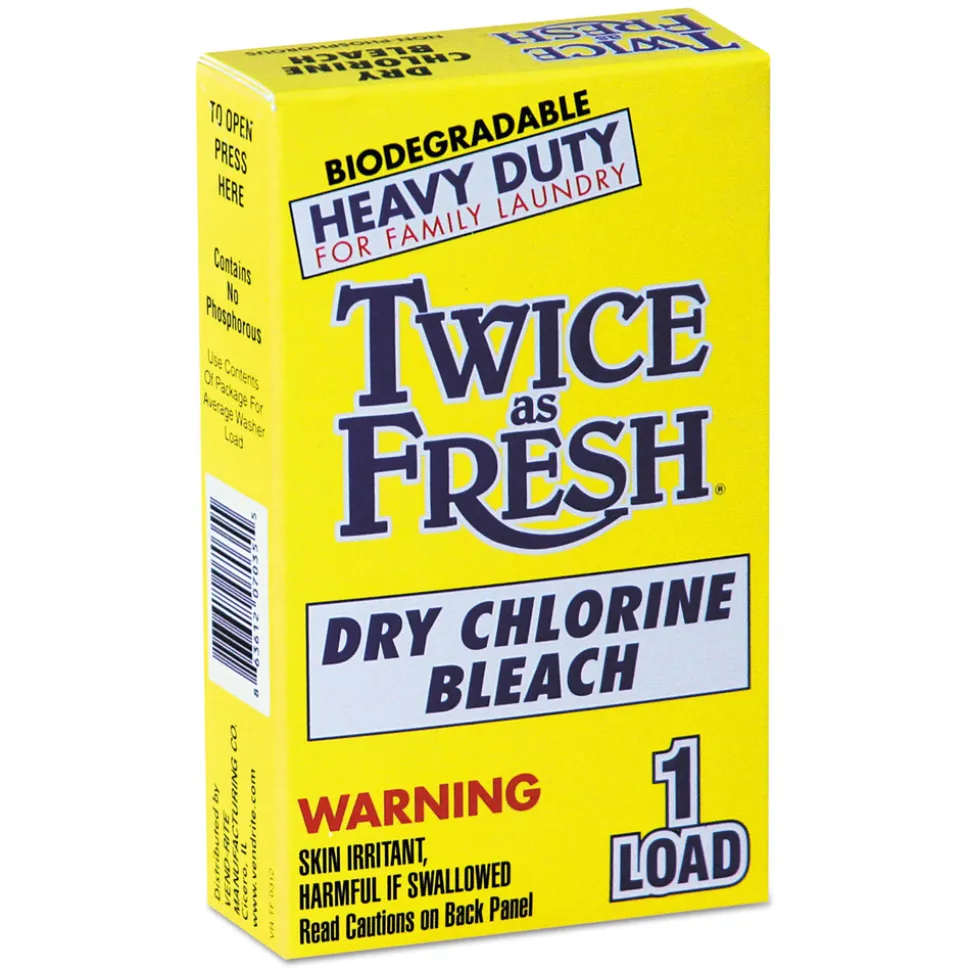Twice as Fresh Heavy Duty 1 Load Coin-Vend Powdered Chlorine Bleach (100/Carton)