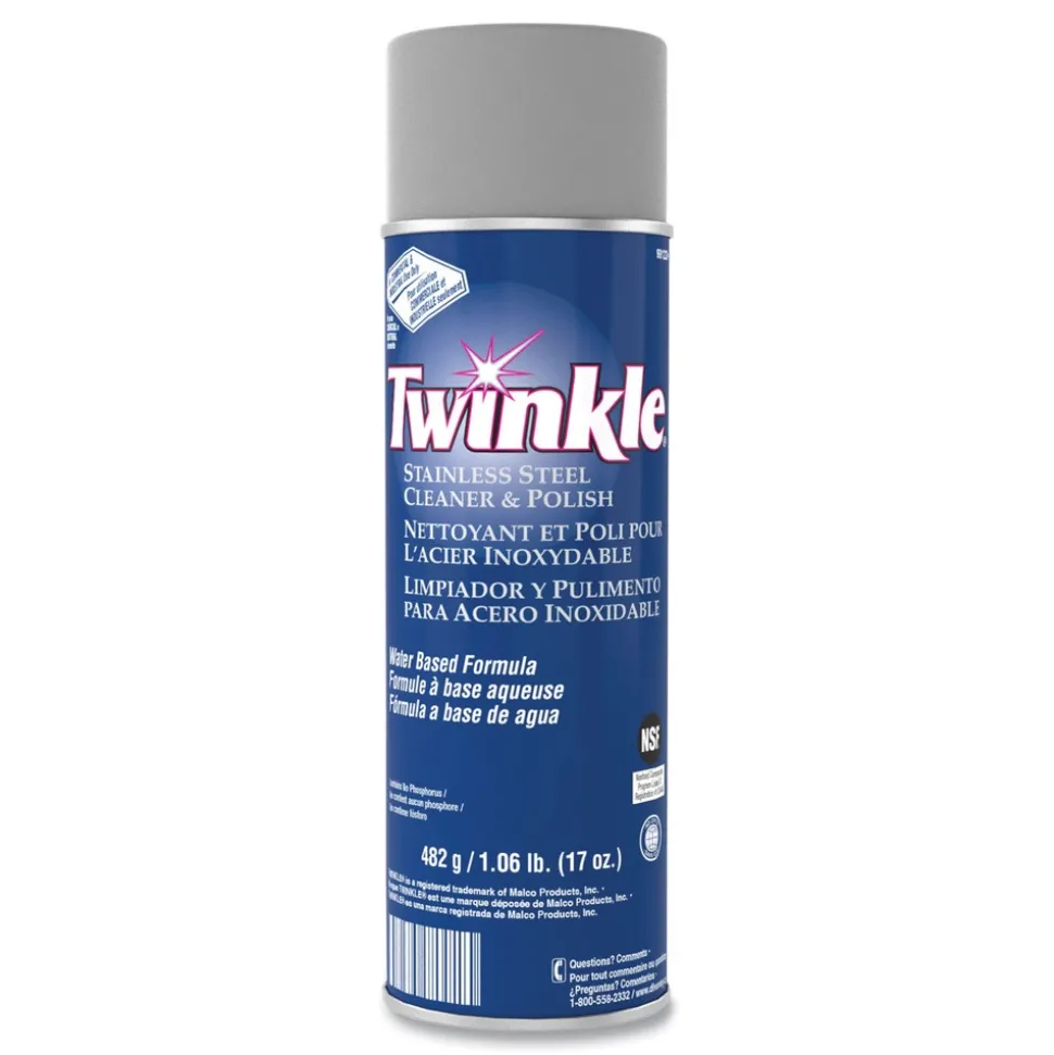 Twinkle 17 oz. Aerosol Spray Stainless Steel Cleaner and Polish (12/Carton)