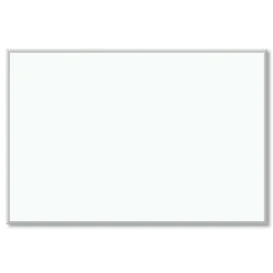 U Brands 72 in. x 48 in. (Actual Size: 70 in. x 47 in.) Melamine Dry Erase Board - White Surface, Satin Aluminum Frame