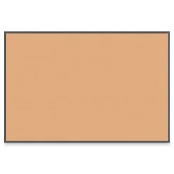 U Brands 72 in. x 48 in. Cork Bulletin Board - Tan Surface/Black Aluminum Frame
