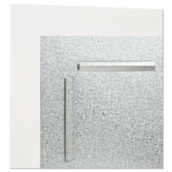 U Brands 35 in. x 23 in. Floating Glass Ghost Grid Dry Erase Board - White