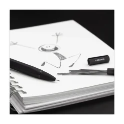 U Brands 0.7 mm HB (#2) Cambria Soft Touch Mechanical Pencil - Black Lead, Black Barrel (12/Pack)