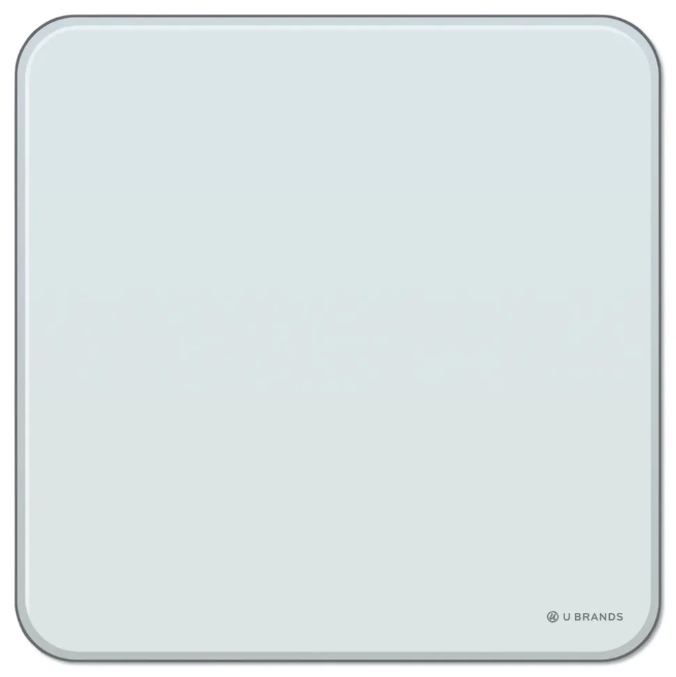 U Brands 12 x 12 Cubicle Glass Dry Erase Board - White Surface