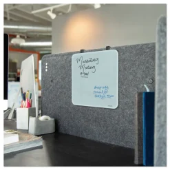 U Brands 12 x 12 Cubicle Glass Dry Erase Board - White Surface