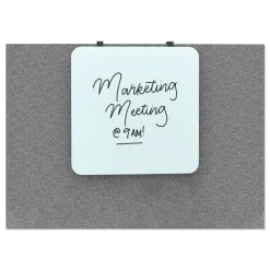 U Brands 12 x 12 Cubicle Glass Dry Erase Board - White Surface