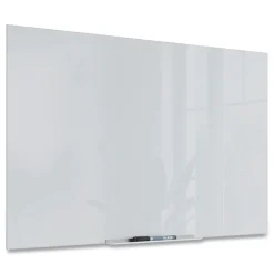 U Brands 35 x 23 Floating Glass Dry Erase Board - White