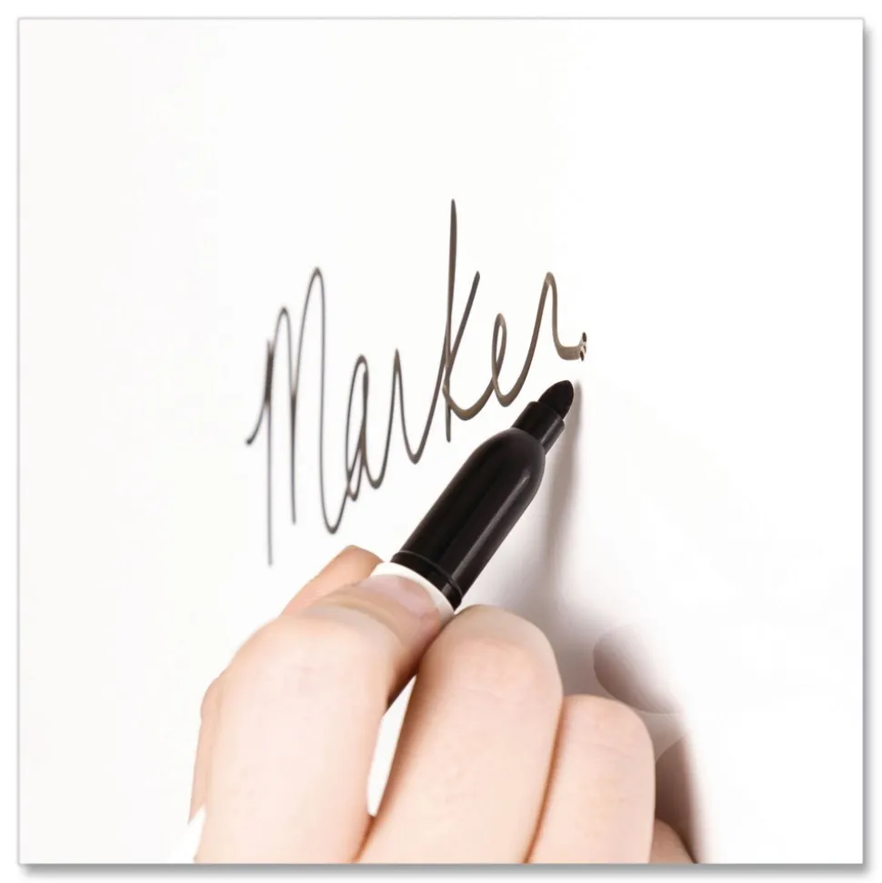 U Brands 35 x 23 Floating Glass Dry Erase Board - White