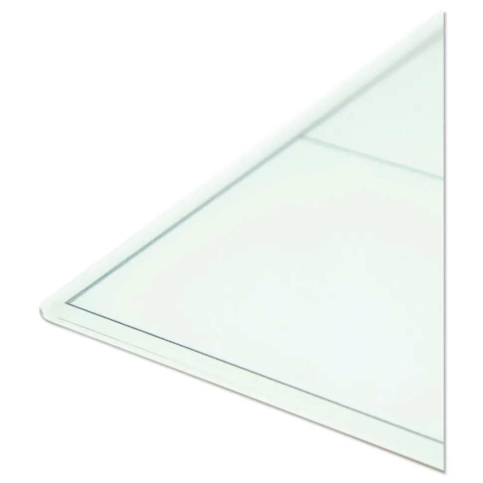 U Brands 35 x 23 Floating Glass Dry Erase Undated One Month Calendar - White