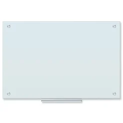 U Brands 35 x 23 Glass Dry Erase Board - White Surface