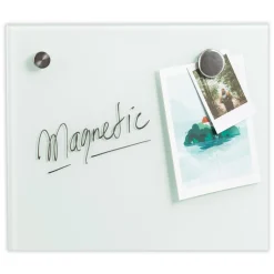 U Brands 35 x 23 Glass Dry Erase Board - White Surface